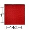 Essentials By Leisure Arts Aida Cloth, 14 count, 15" x 18", Red cross stitch fabric for embroidery, cross stitch, machine embroidery and needlepoint